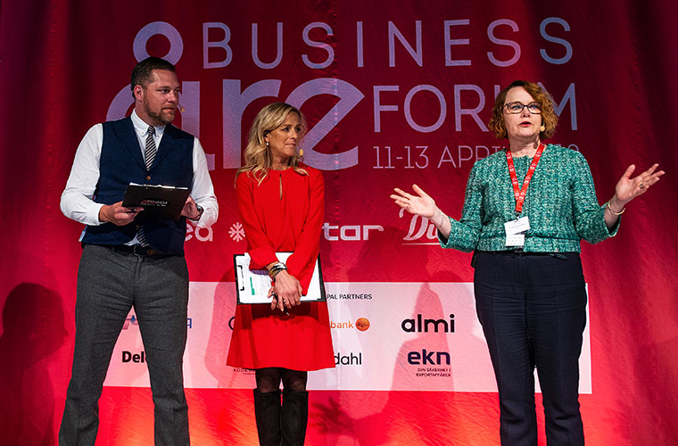 Bild från scenen på Åre Business Forum