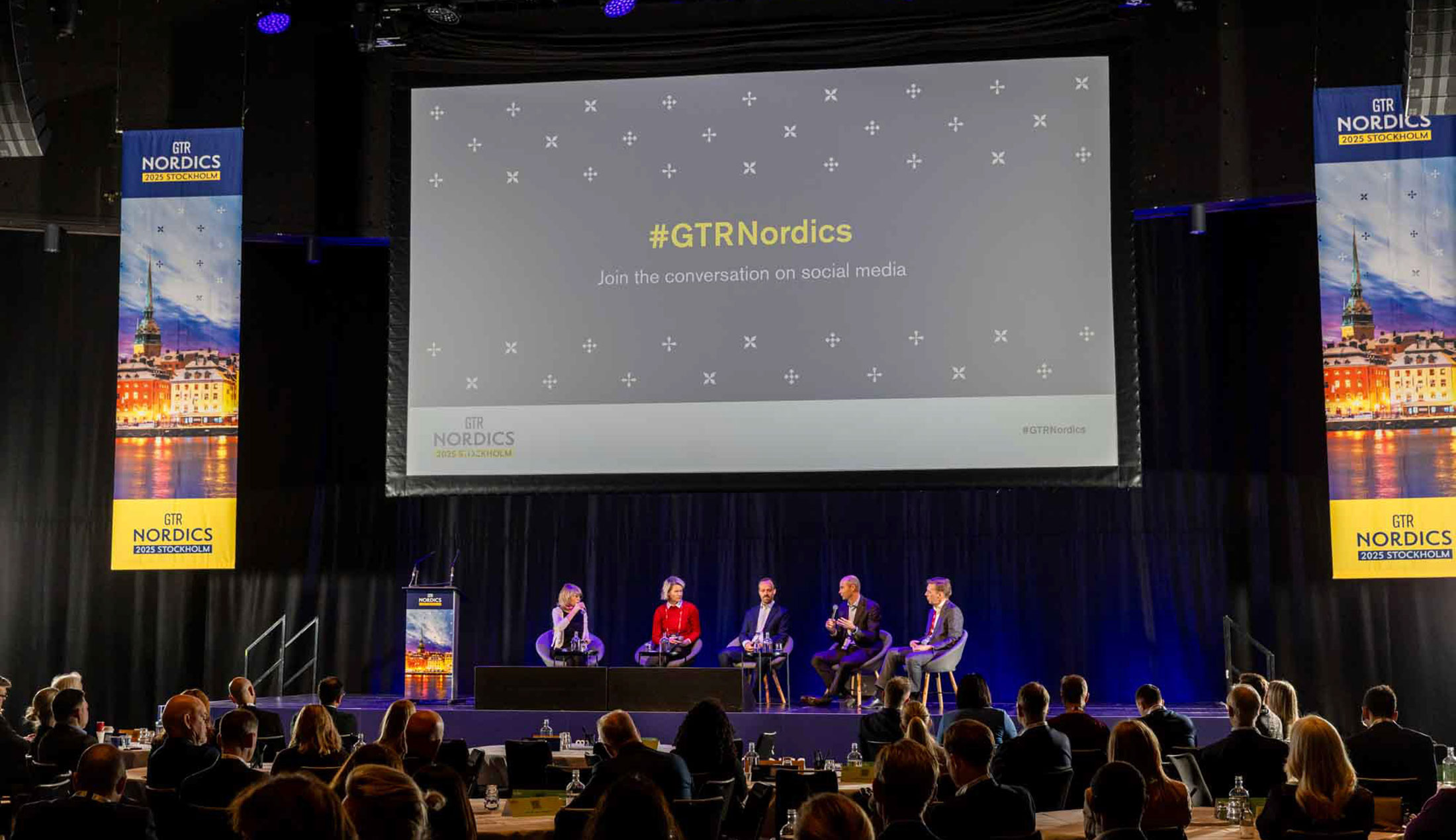 The panel at the GTR Nordics conference in Stockholm. Photo: GTR.