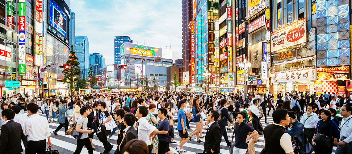 Stadsbild från Japan