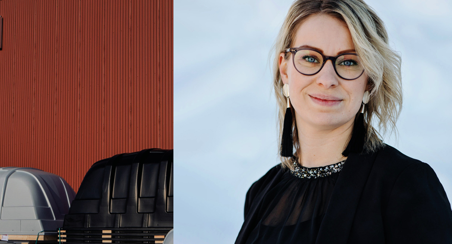 Kollage med släpvagnskåpor och Ida Hjort-Rova
