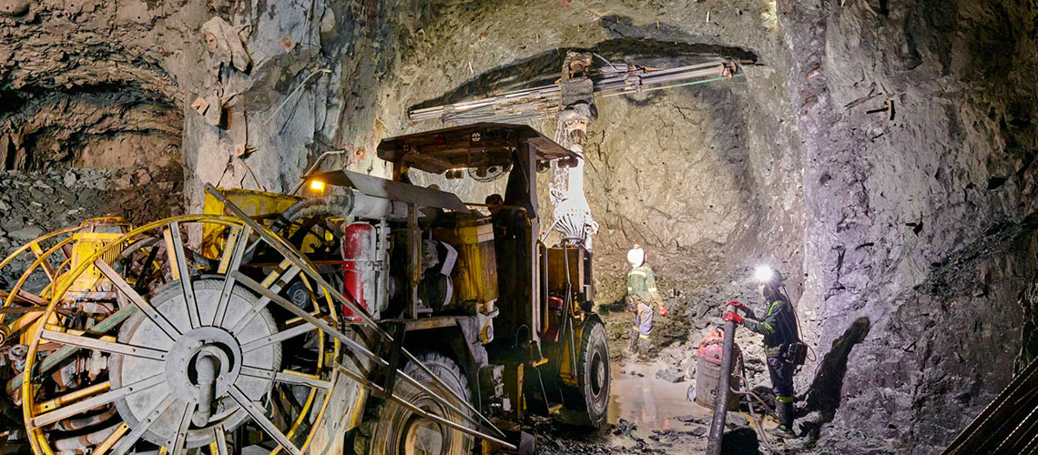 Inside a mine