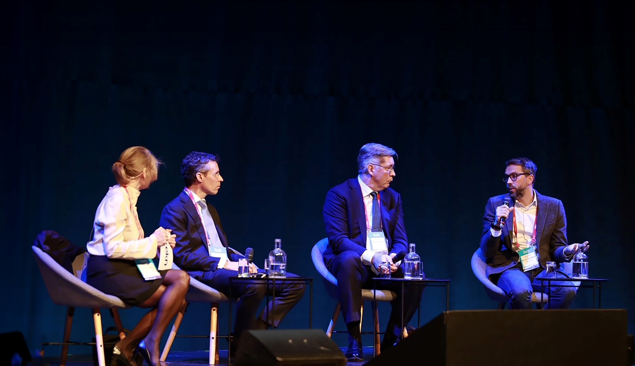 Panel talk on a stage