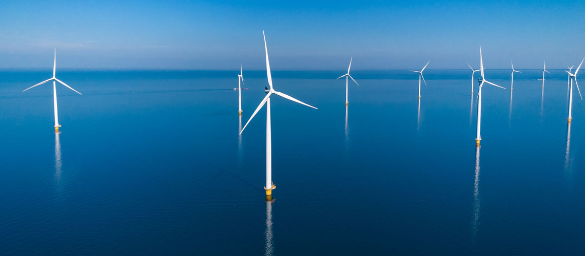 Wind mills at sea