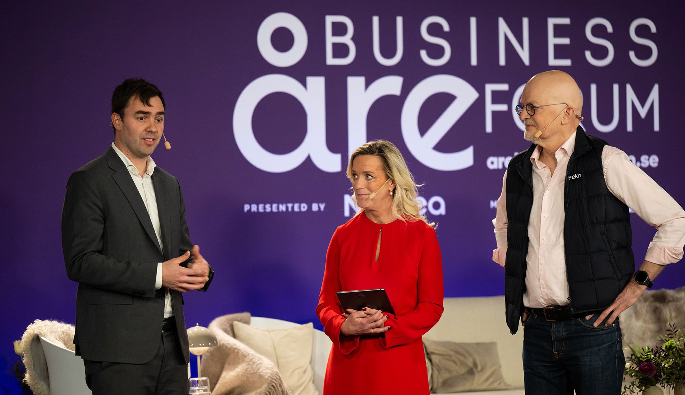 Johan Karlhagen och Åke Nordlander under panelsamtalet i Åre.