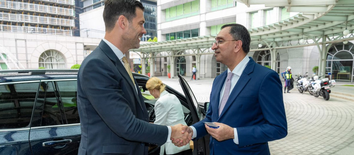 the Minister for International Development Cooperation and Foreign Trade, Johan Forssell visiting ADB.