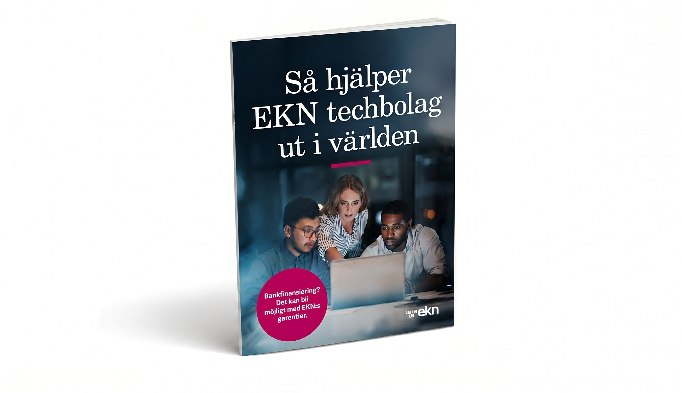 Faksimil av foldern Så hjälper EKN techbolag ut i världen