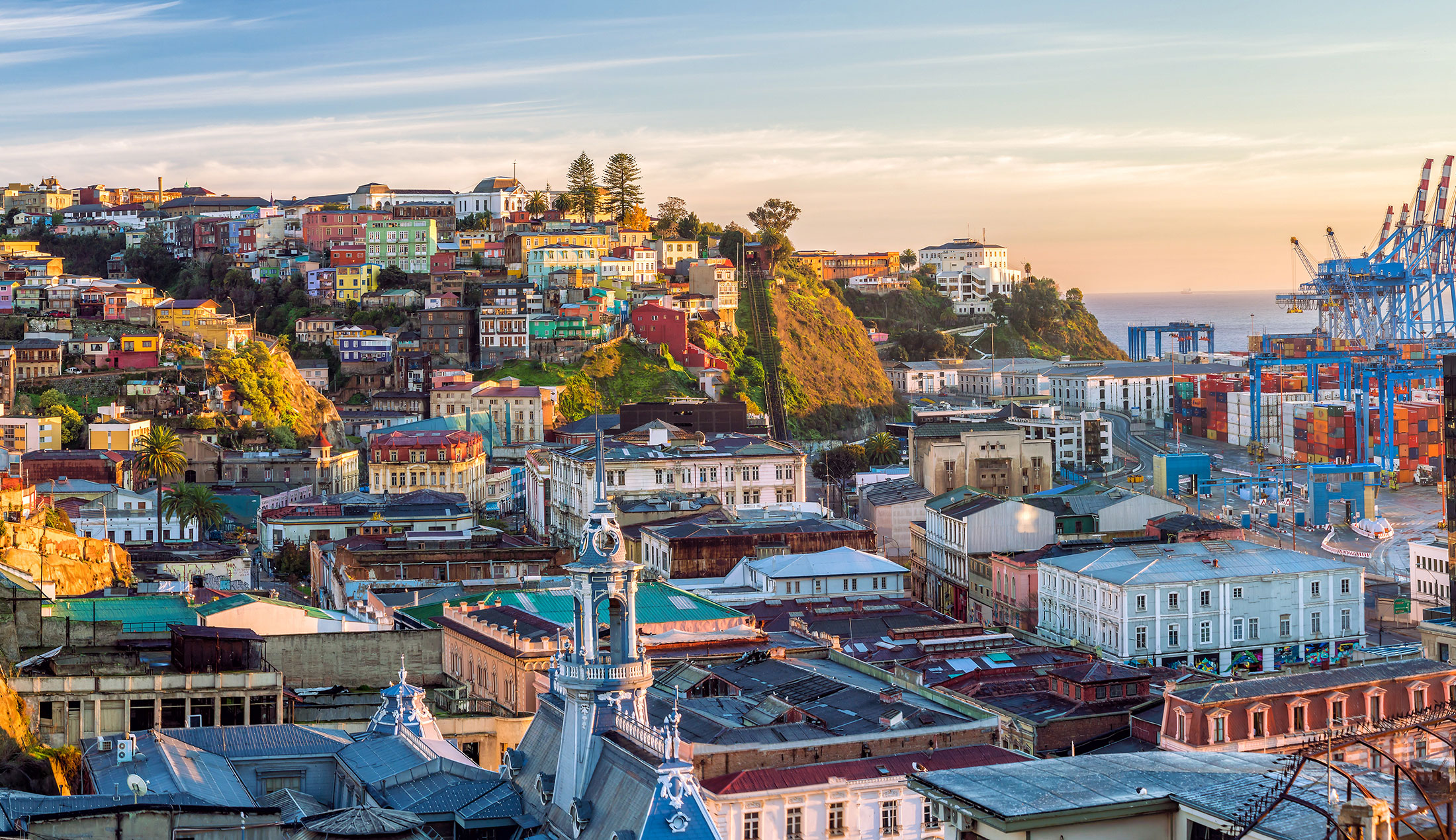 Colourful buildings of Valparaiso, Chile