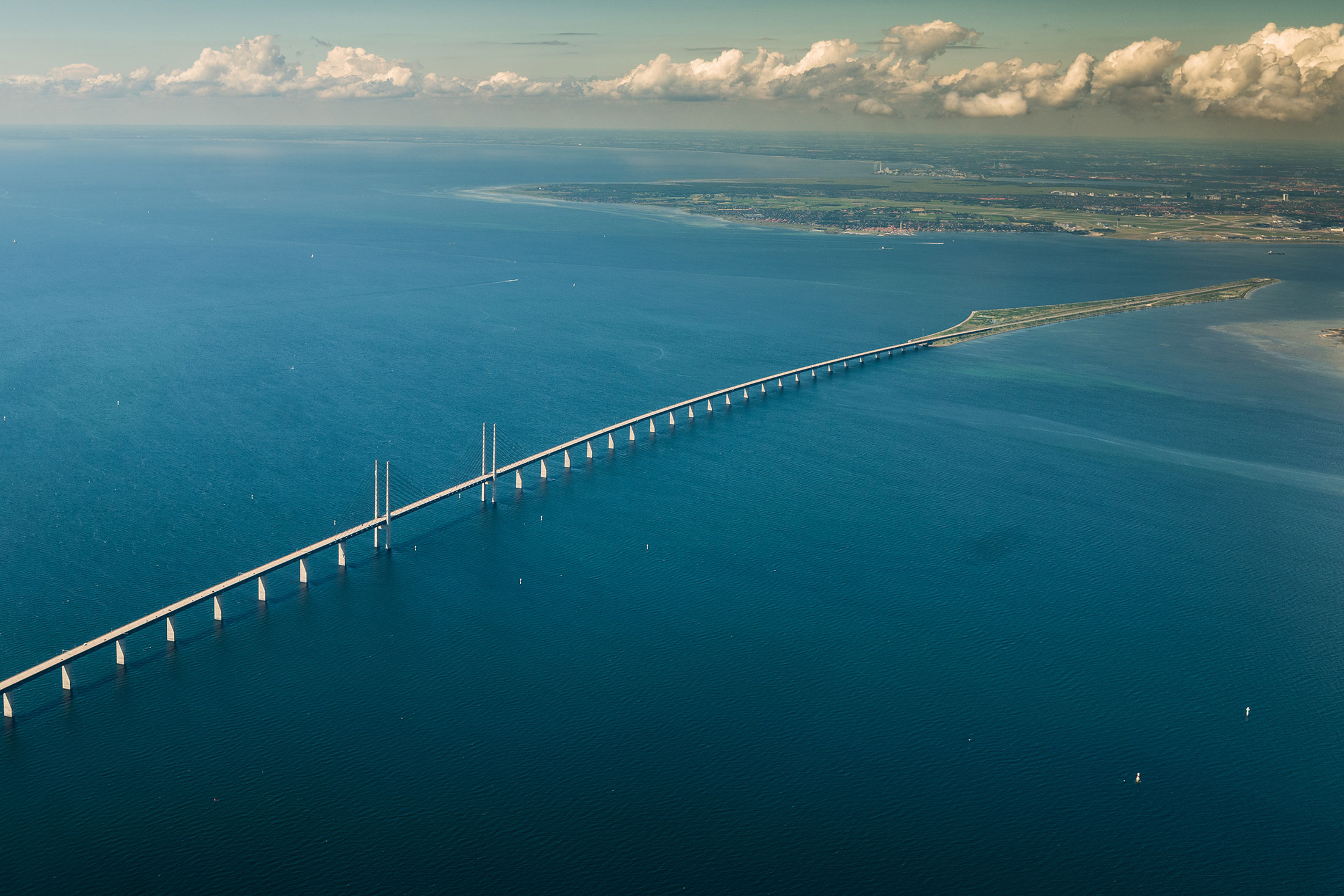 The Öresund Bridge towards Denmark.
