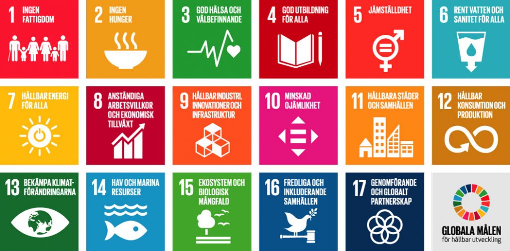 Bild på de 17 globala målen