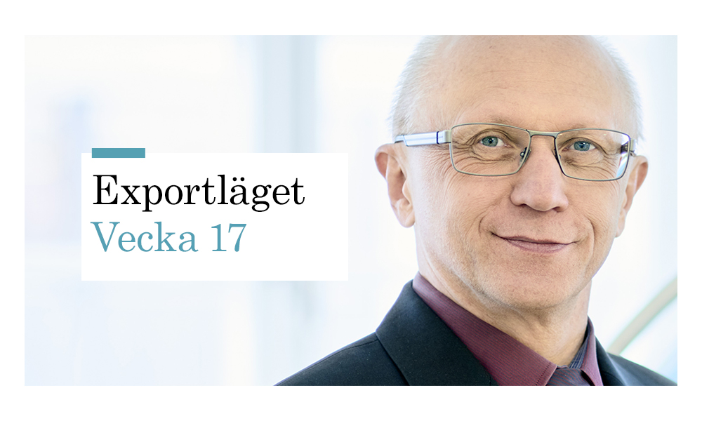 Stefan Karlsson och texten Exportläget vecka 17