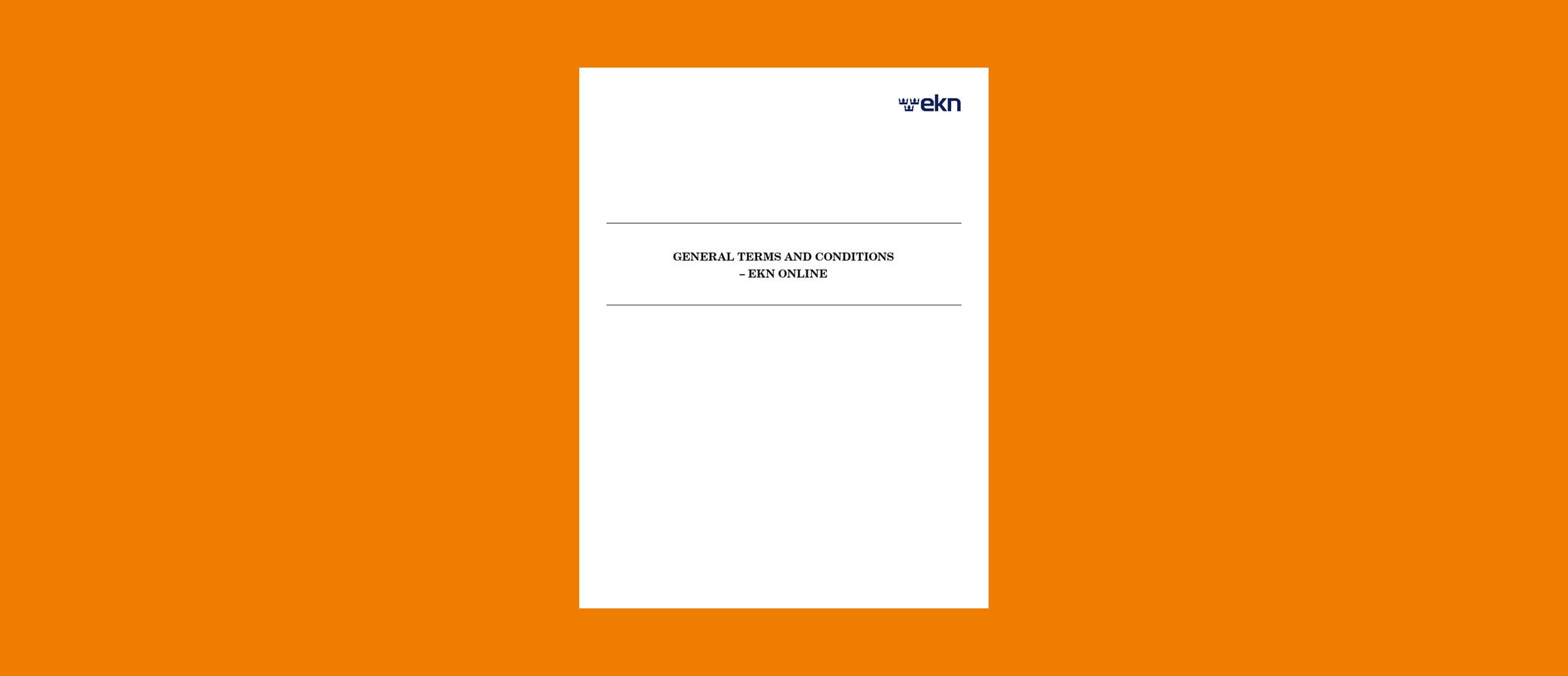 Faksimile of General Terms and Conditions EKN Online