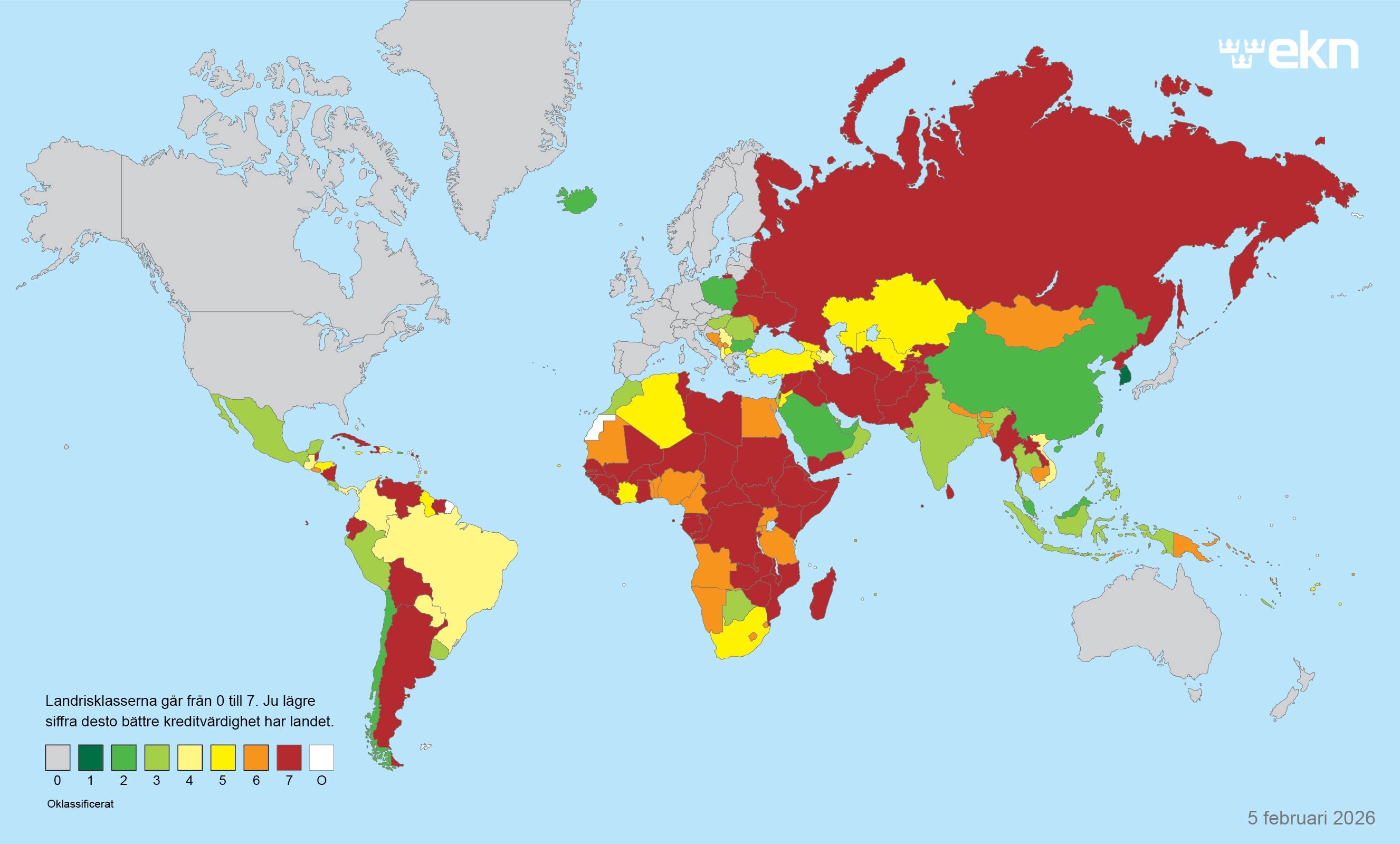 EKN:s landriskklasser