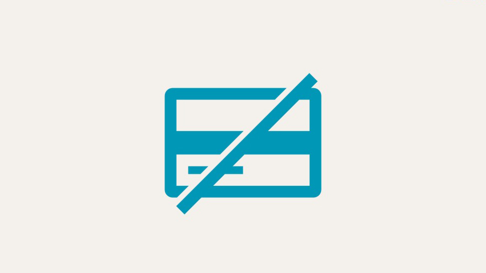 Crossed-out credit card